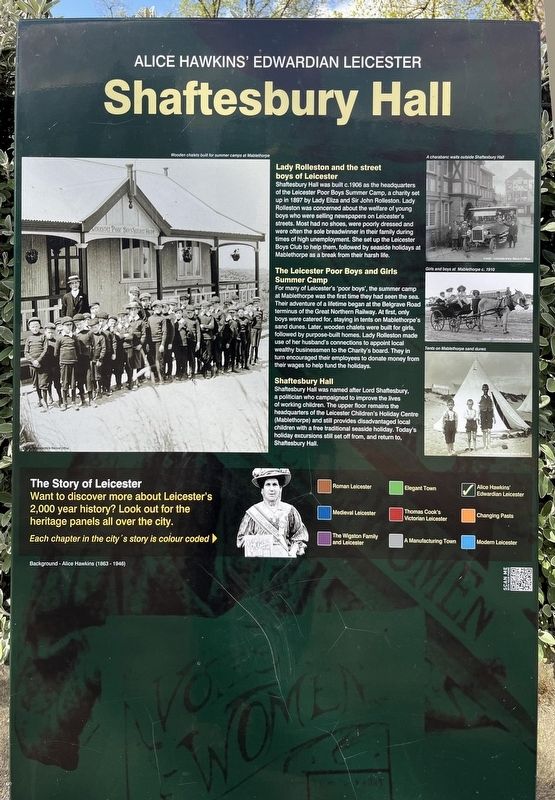 Shaftesbury Hall Marker. Click for full size. Shaftesbury Hall Marker image. Click for full size.