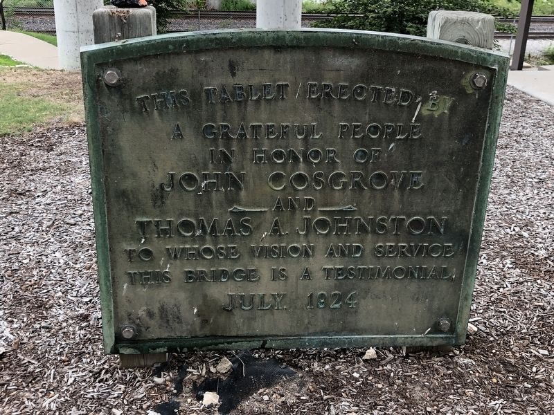 Plaque Commemorating Johnston and Cosgrove image. Click for full size.
