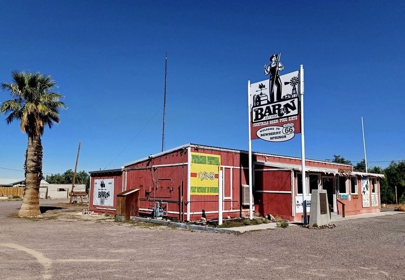 Newberry Springs Marker & The Barn. Click for full size. Newberry Springs Marker & The Barn image. Click for full size.