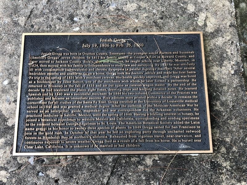 Josiah Gregg Marker image. Click for full size.