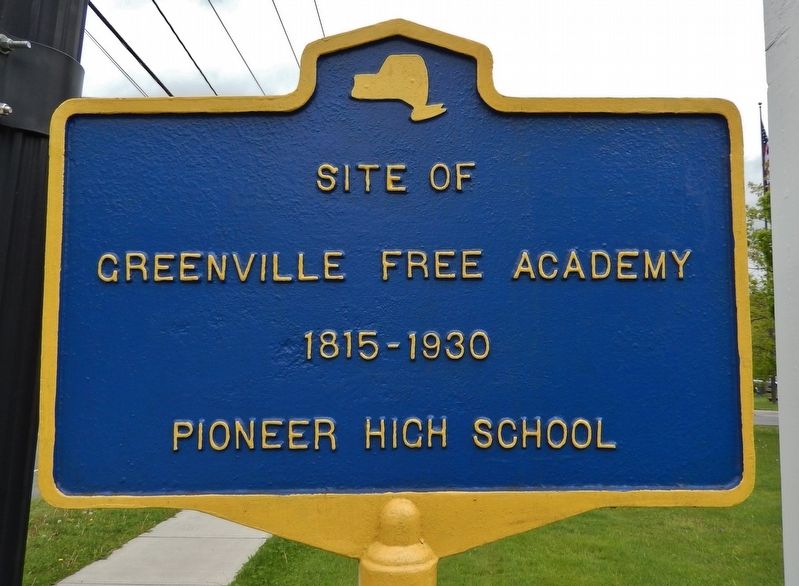 Site of Greenville Free Academy Marker image. Click for full size.