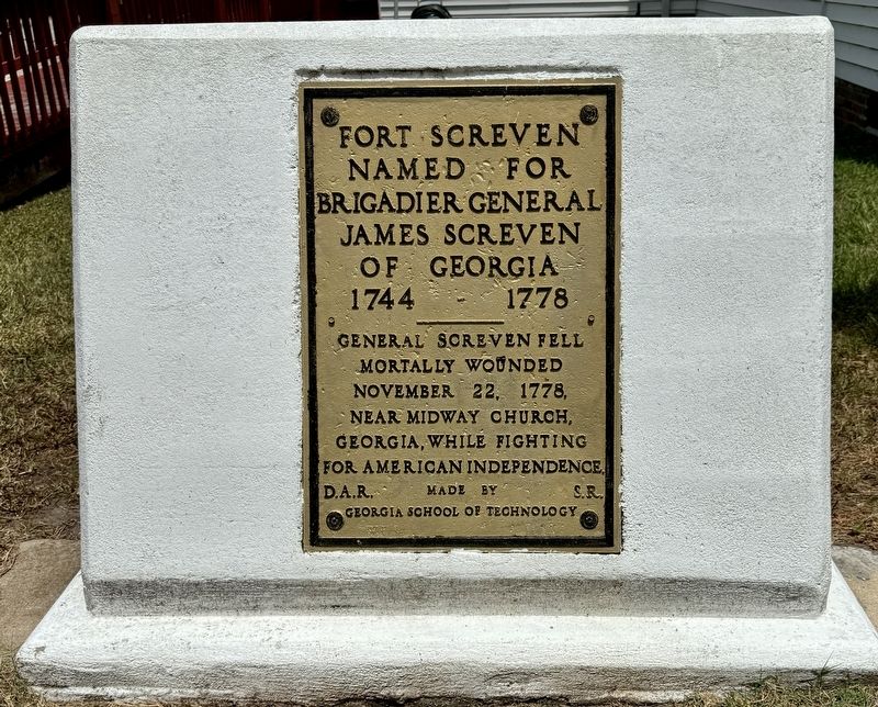 Brigadier General James Screven Marker. Click for full size. Brigadier General James Screven Marker image. Click for full size.