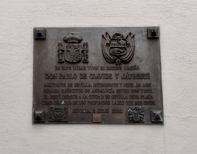 Don Pablo de Olavide y J�uregui Marker image. Click for full size.