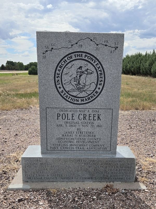 Pole Creek Original Station Marker. Click for full size. Pole Creek Original Station Marker image. Click for full size.