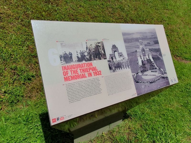 Inauguration of the Thiepval Memorial in 1932 Marker image. Click for full size.