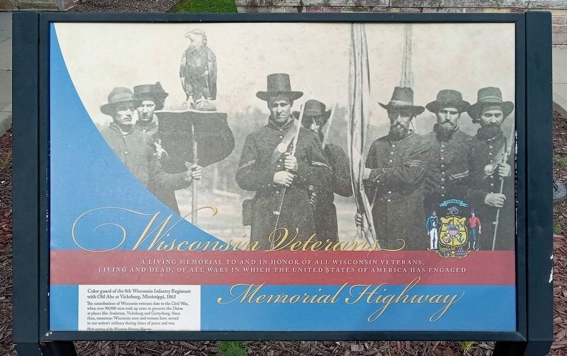 Wisconsin Veterans Memorial Highway Marker image. Click for full size.