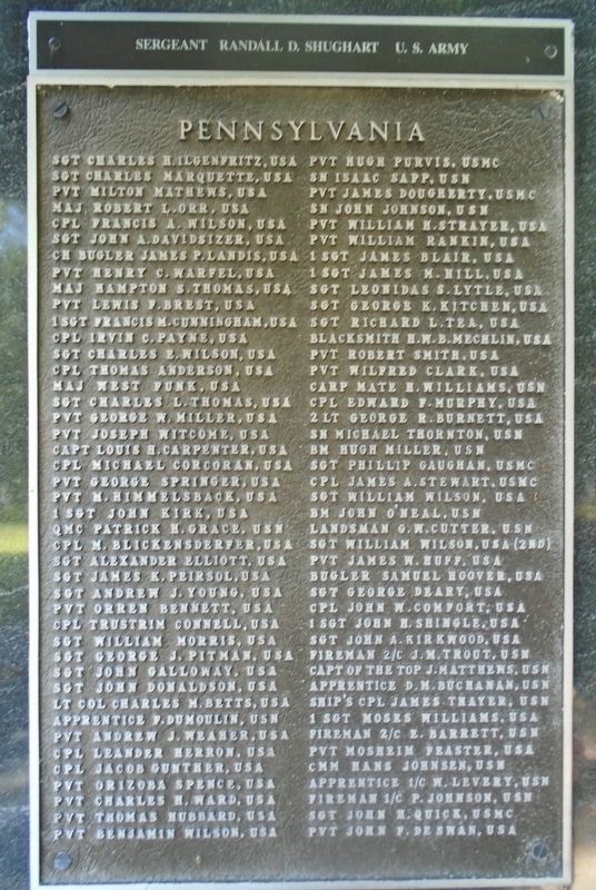 Pennsylvania Medal of Honor Recipients Marker image. Click for full size.