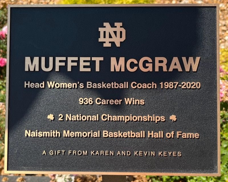 Muffet McGraw Marker image. Click for full size.