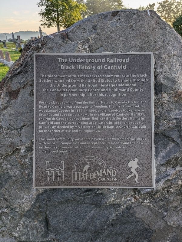 The Underground Railroad - Black History of Canfield Marker. Click for full size. The Underground Railroad - Black History of Canfield Marker image. Click for full size.