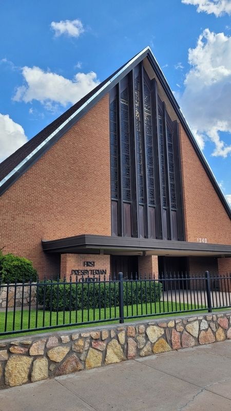 The front view of the First Presbyterian Church of El Paso. Click for full size. The front view of the First Presbyterian Church of El Paso image. Click for full size.