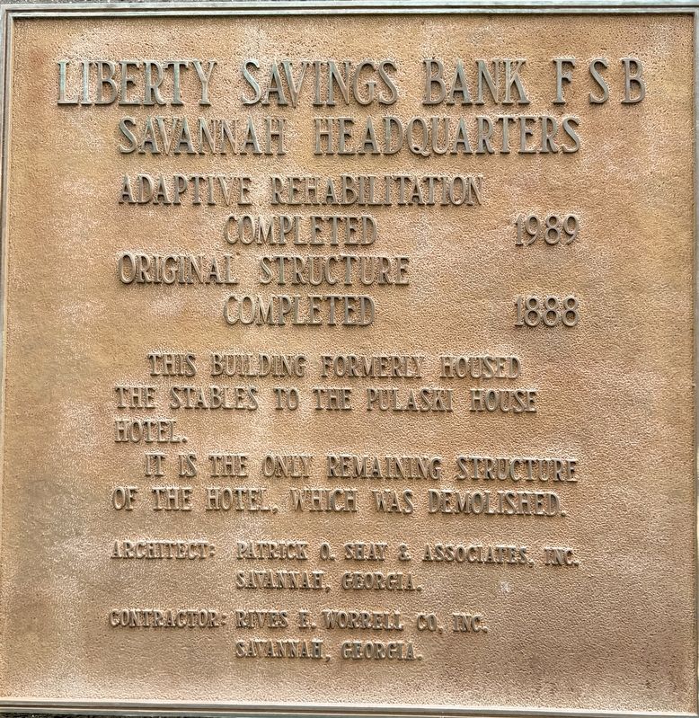 Liberty Savings Bank FSB Building Marker image. Click for full size.
