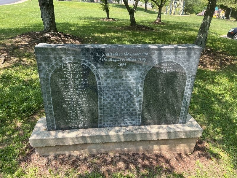 Mayors of Mount Airy Marker. Click for full size. Mayors of Mount Airy Marker image. Click for full size.