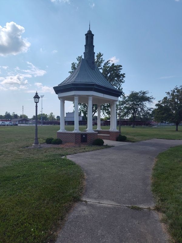 Milton-Union Memorial Stadium Pavilion Marker image. Click for full size.
