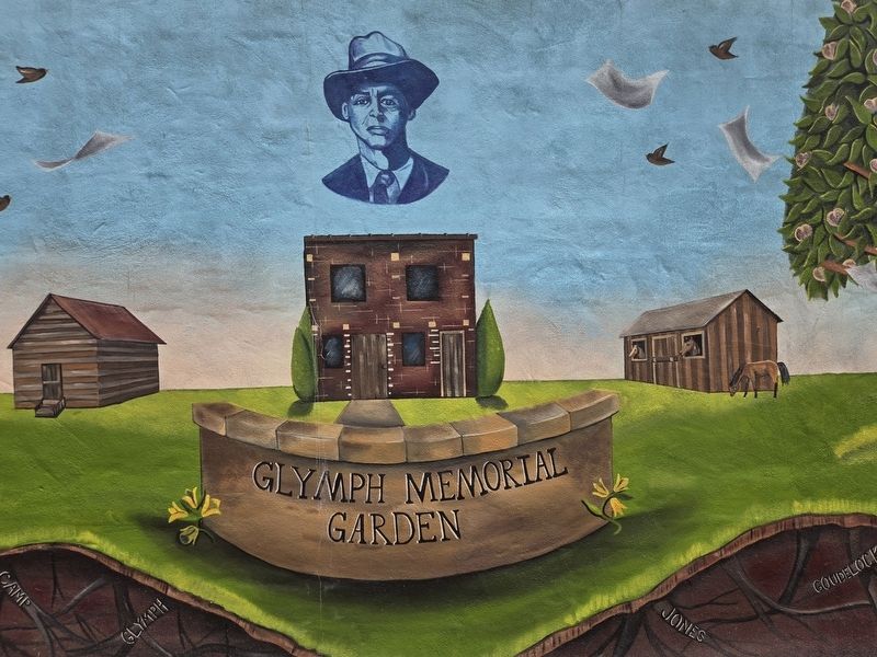 Glymph Memorial Garden mural image. Click for full size.