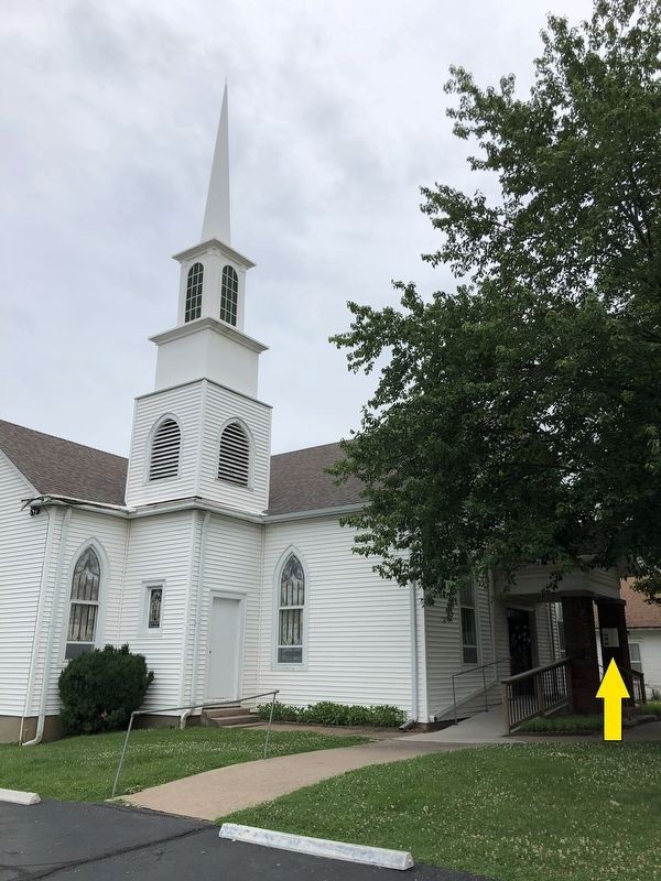 First Baptist Church Marker. Click for full size. First Baptist Church Marker image. Click for full size.