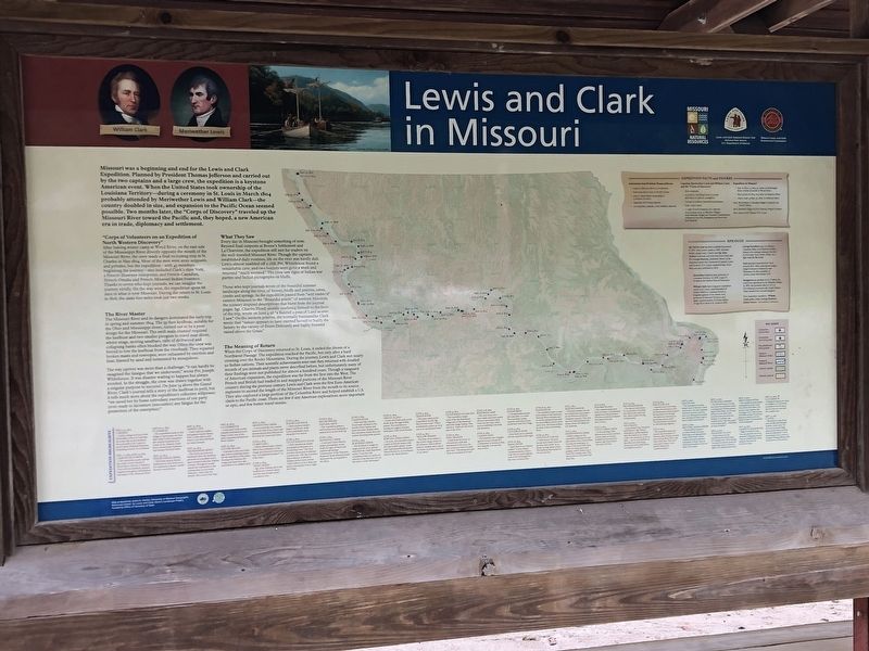 Lewis and Clark in Missouri Marker. Click for full size. Lewis and Clark in Missouri Marker image. Click for full size.