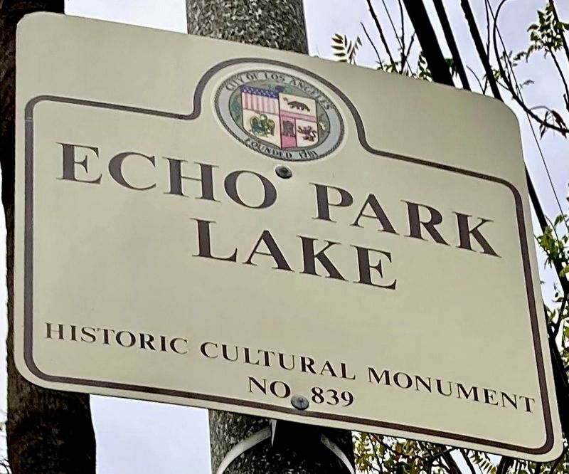 Echo Park Lake street sign. Click for full size. Echo Park Lake street sign image. Click for full size.