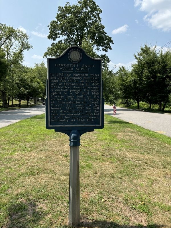 Haworth's Early Water Supply Marker. Click for full size. Haworth's Early Water Supply Marker image. Click for full size.