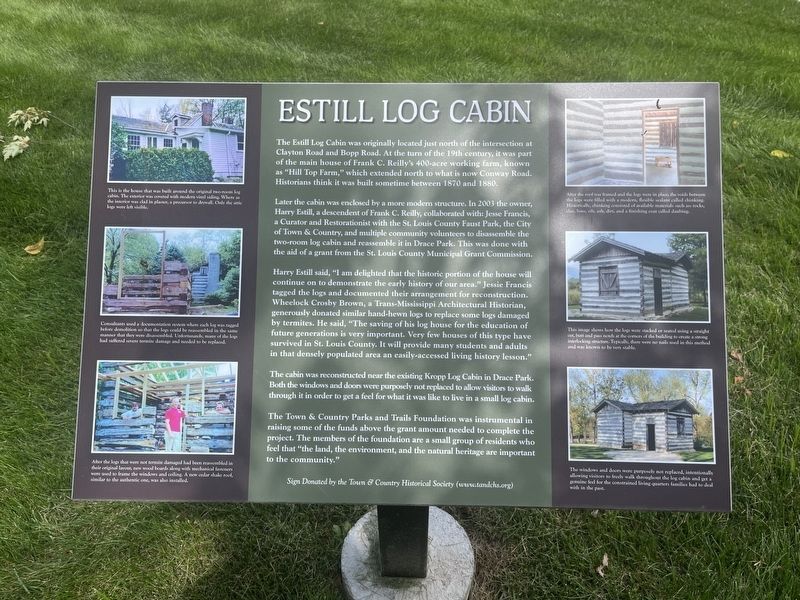 Estill Log Cabin Marker image. Click for full size.