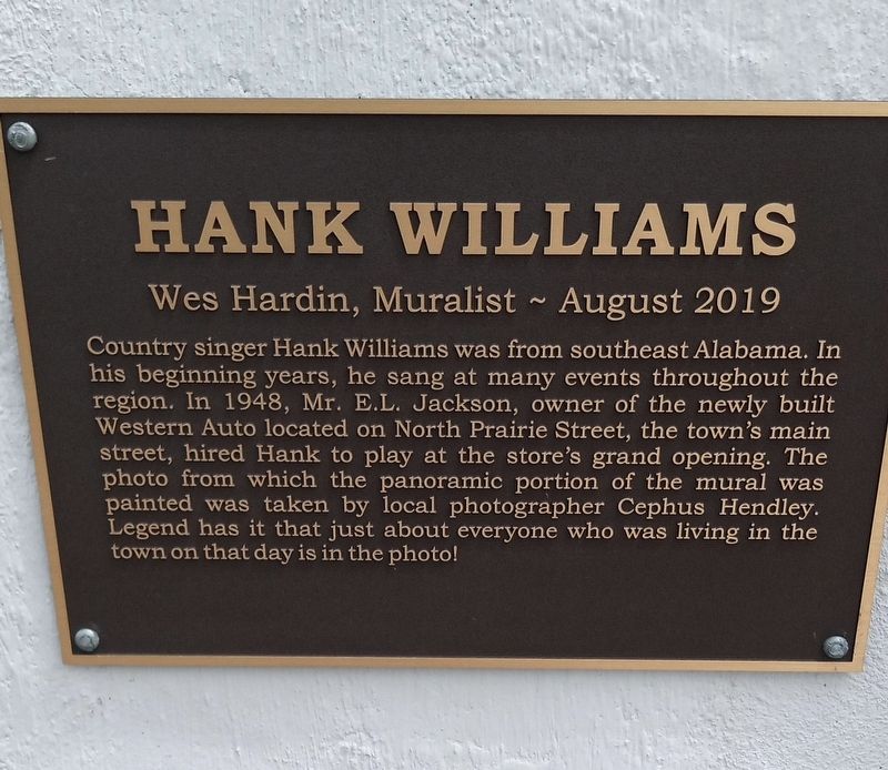 Hank Williams Marker. Click for full size. Hank Williams Marker image. Click for full size.