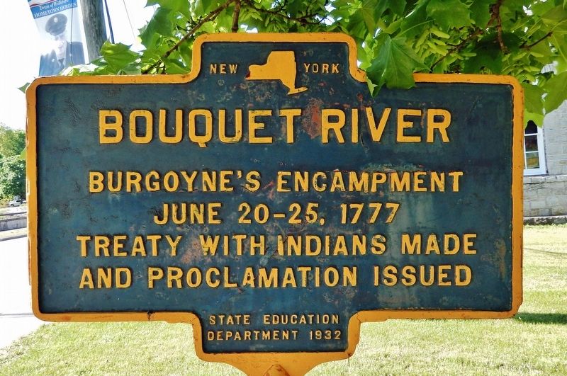 Bouquet River Marker. Click for full size. Bouquet River Marker image. Click for full size.
