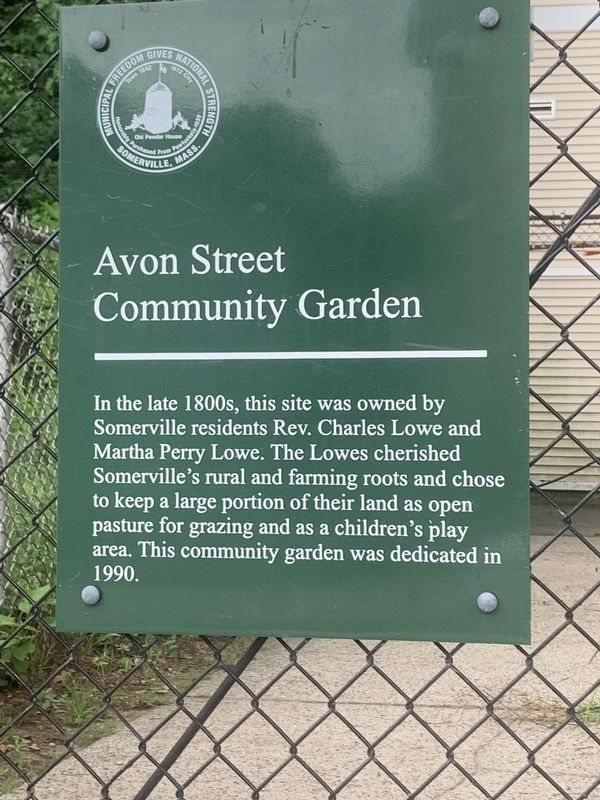 Avon Street Community Garden Marker image. Click for full size.