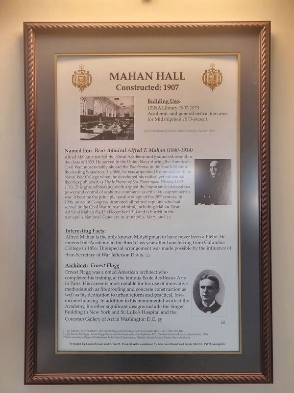 Mahan Hall Marker image. Click for full size.