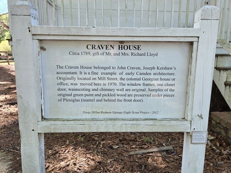 Craven House Marker. Click for full size. Craven House Marker image. Click for full size.