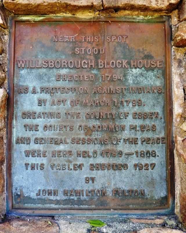 Willsborough Block House Marker. Click for full size. Willsborough Block House Marker image. Click for full size.