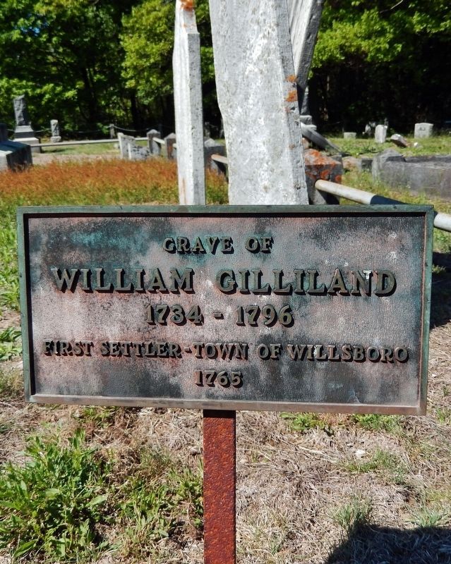 William Gilliland Gravesite Marker. Click for full size. William Gilliland Gravesite Marker image. Click for full size.
