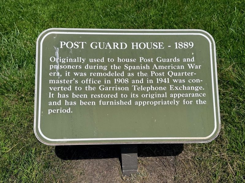 Post Guard House - 1889 Marker image. Click for full size.