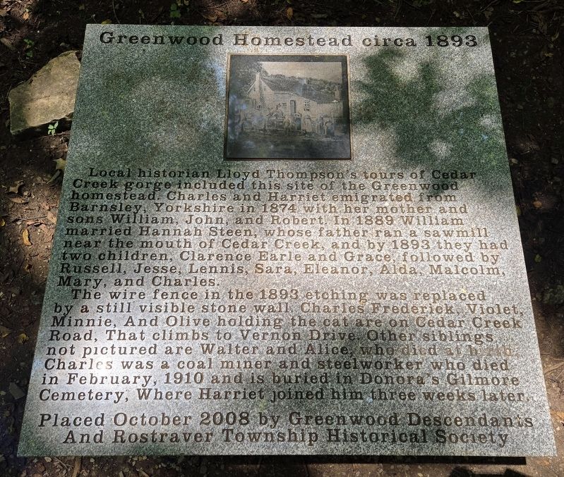 Greenwood Homestead circa 1893 Marker. Click for full size. Greenwood Homestead circa 1893 Marker image. Click for full size.