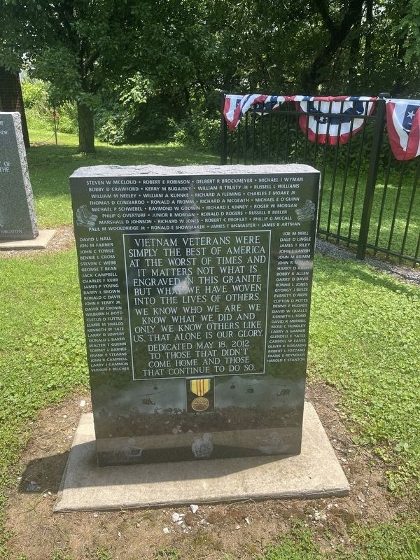 Vietnam Veterans Marker. Click for full size. Vietnam Veterans Marker image. Click for full size.