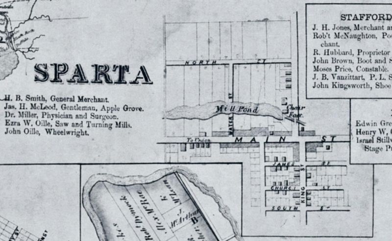 The Village of Sparta, 1864 image. Click for full size.