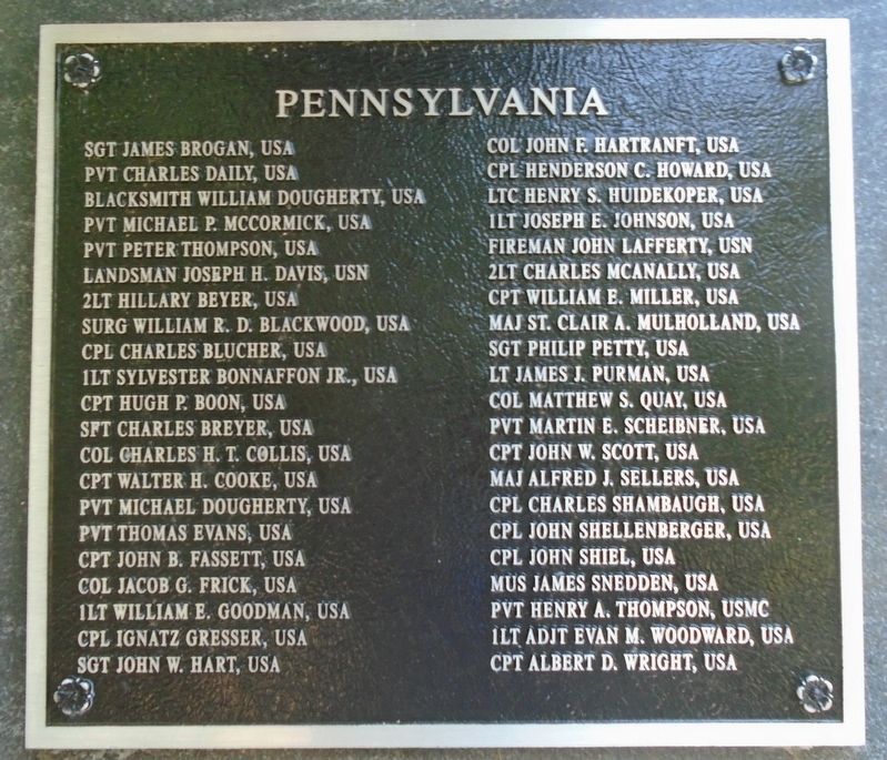 Pennsylvania Medal of Honor Recipients Marker image. Click for full size.