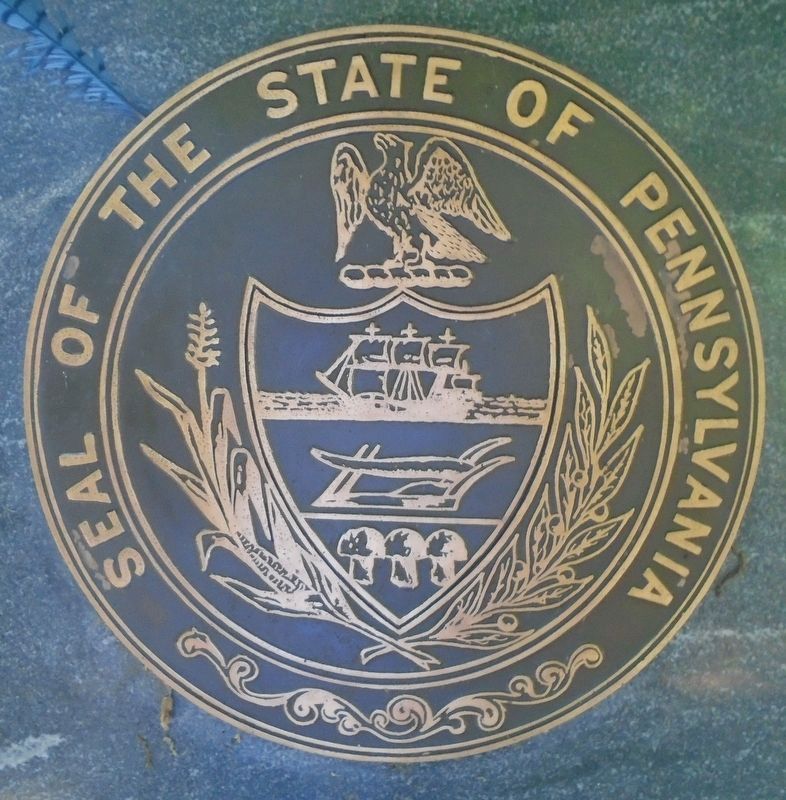 Pennsylvania Seal on Memorial Obelisk image. Click for full size.