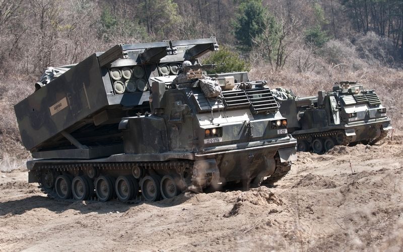 M270A1 Multiple Launch Rocket System South Dakota image. Click for full size.