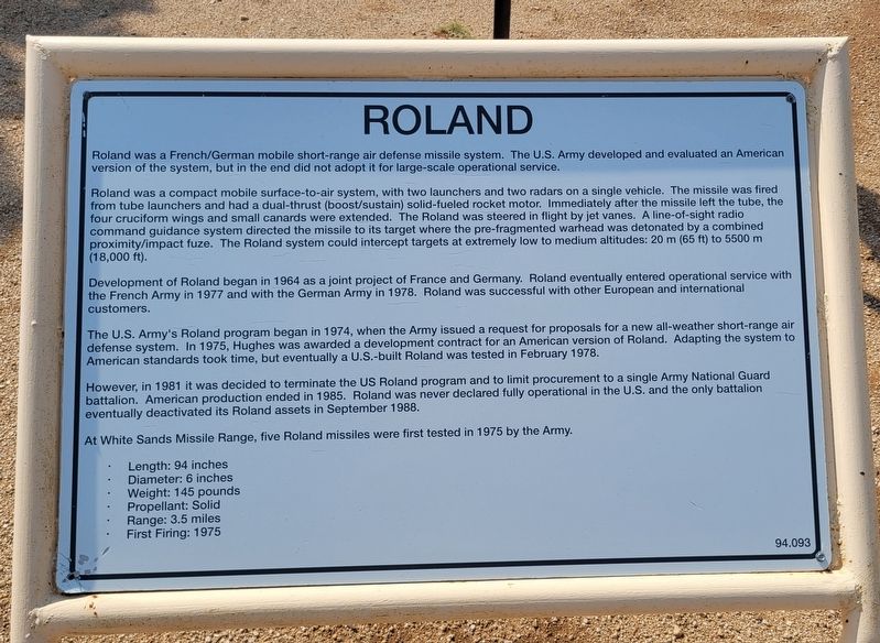 Roland Marker. Click for full size. Roland Marker image. Click for full size.