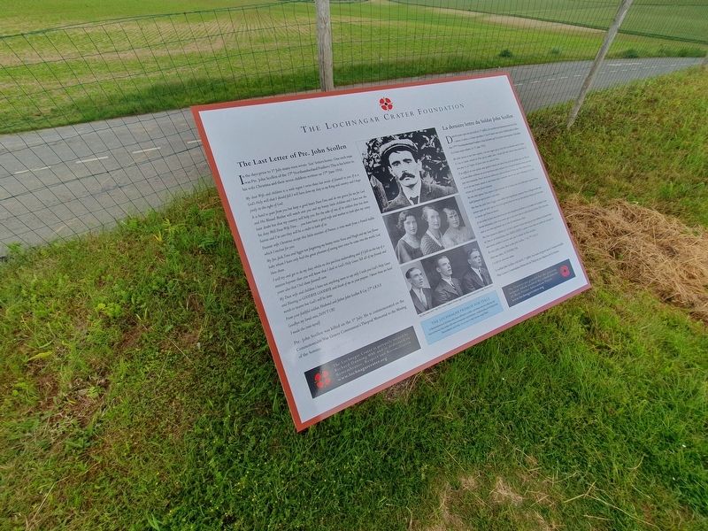 The Last Letter of Pte. John Scollen Marker image. Click for full size.