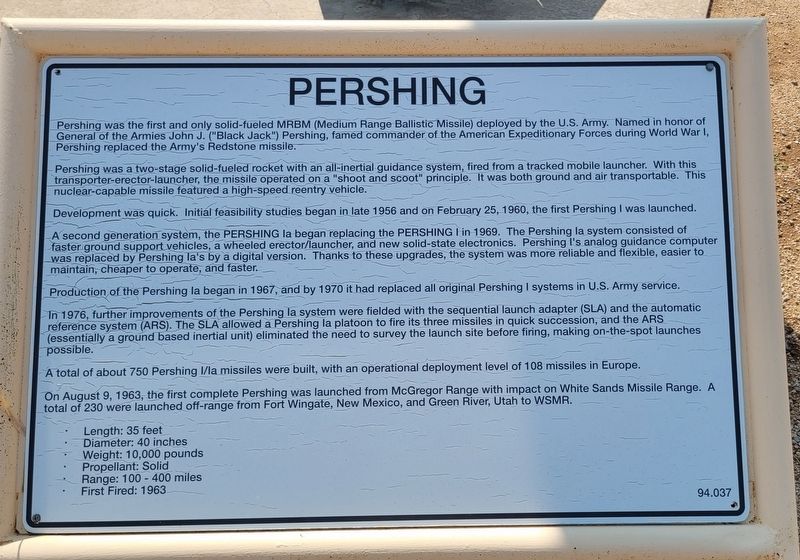 Pershing Marker image. Click for full size.