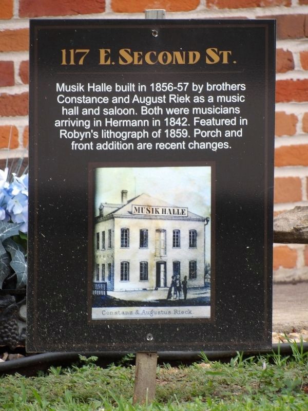 117 E. Second St. Marker image. Click for full size.