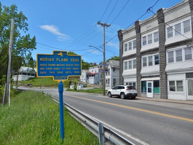 Moriah Plank Road Marker. Click for full size. Moriah Plank Road Marker image. Click for full size.