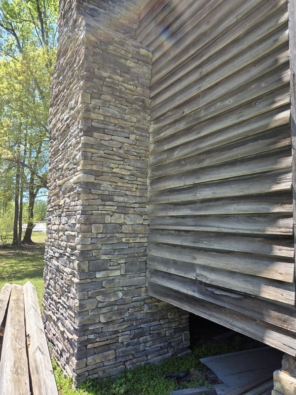 Flat sandstones used for the chimney as referred to in the marker. Click for full size. Flat sandstones used for the chimney as referred to in the marker image. Click for full size.