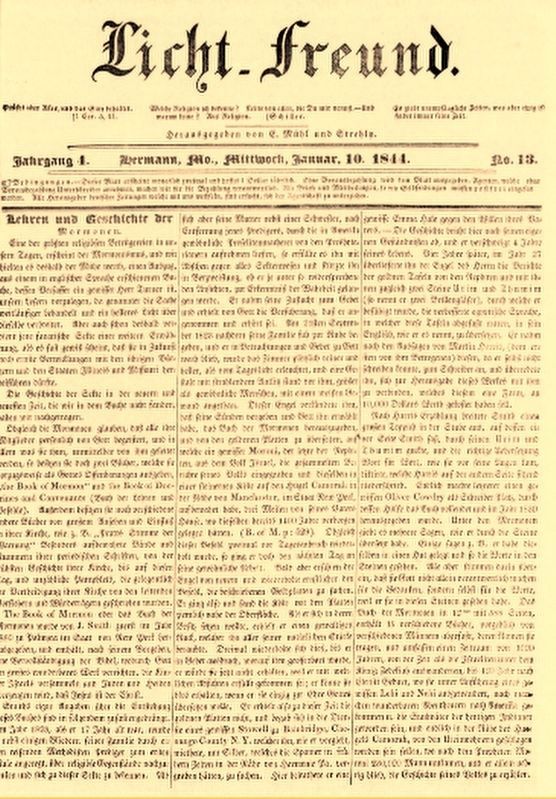 <i>Licht-freund</i> Front Page image. Click for full size.