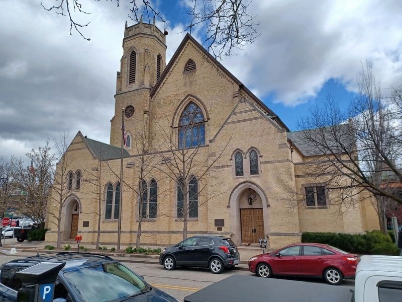 First (Park) Congregational Church and Marker. Click for full size. First (Park) Congregational Church and Marker image. Click for full size.