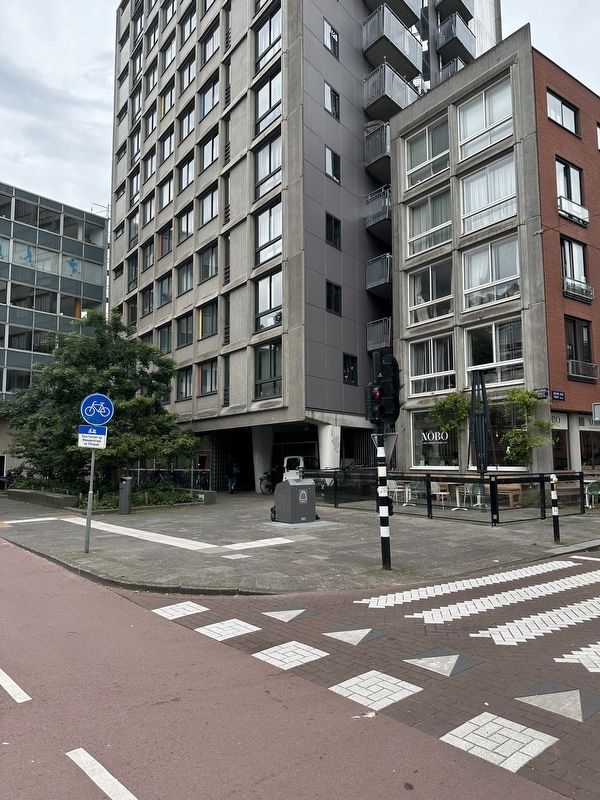 Abraham Bas stolperstein - wider view. Click for full size. Abraham Bas stolperstein - wider view image. Click for full size.