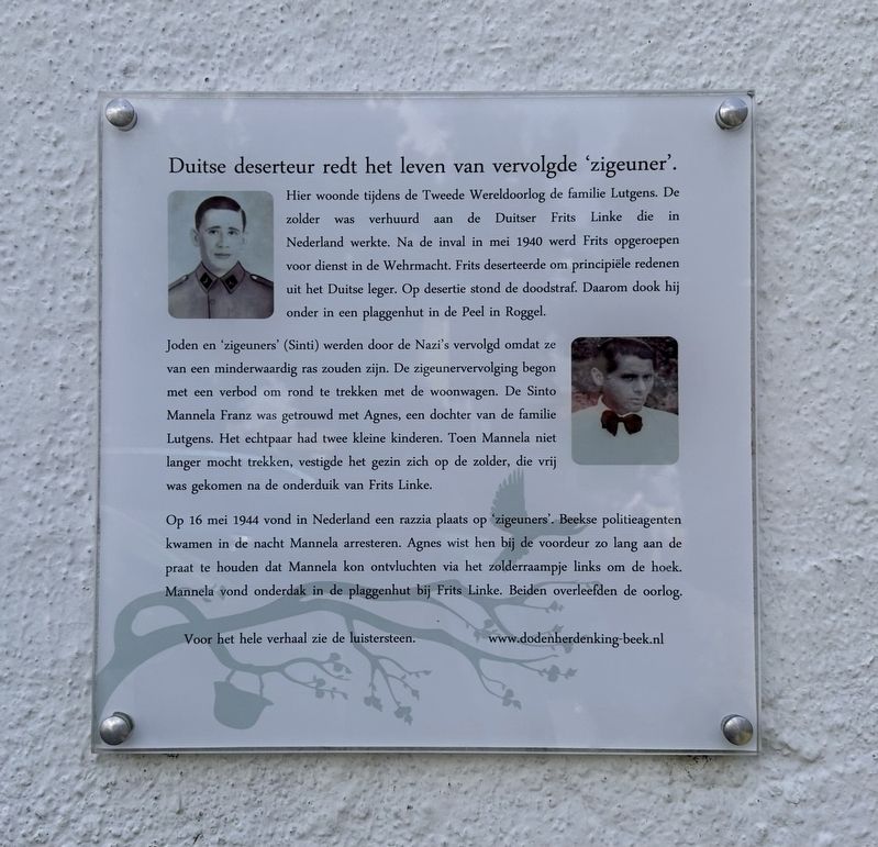 German Deserter Saves the Life of a Persecuted �Gypsy� Marker image. Click for full size.
