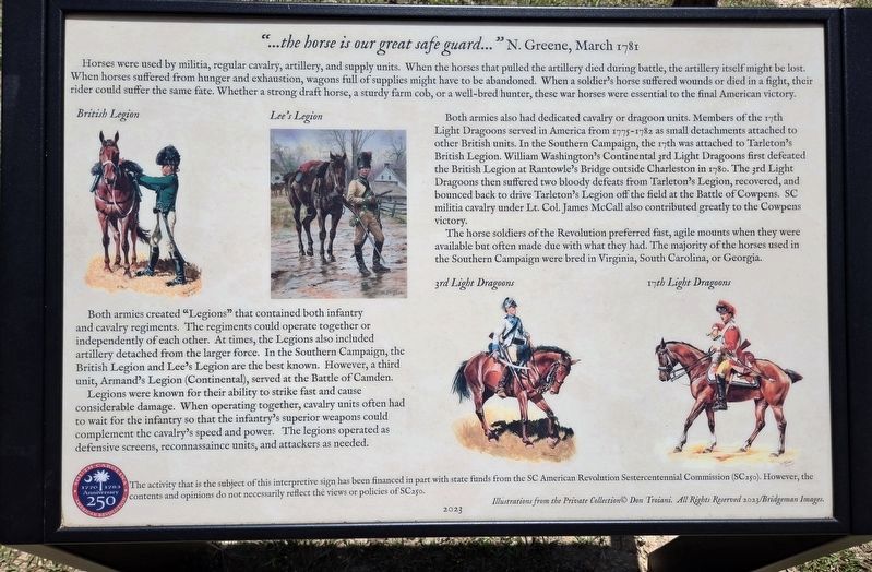 The Horse Is Our Great Safeguard Marker. Click for full size. The Horse Is Our Great Safeguard Marker image. Click for full size.