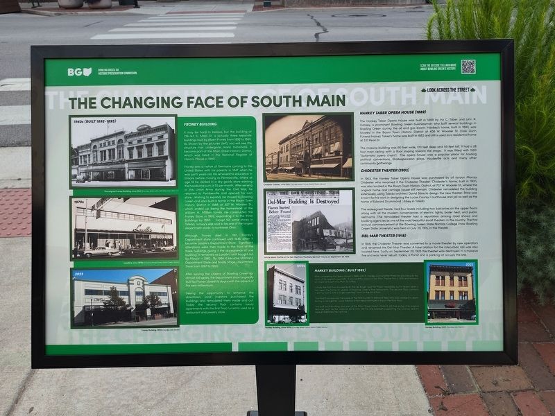 The Changing Face of South Main Marker image. Click for full size.