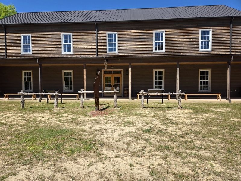 Entrance to Exhibit Hall at the visitor center. Subject marker is on the right. image. Click for full size.